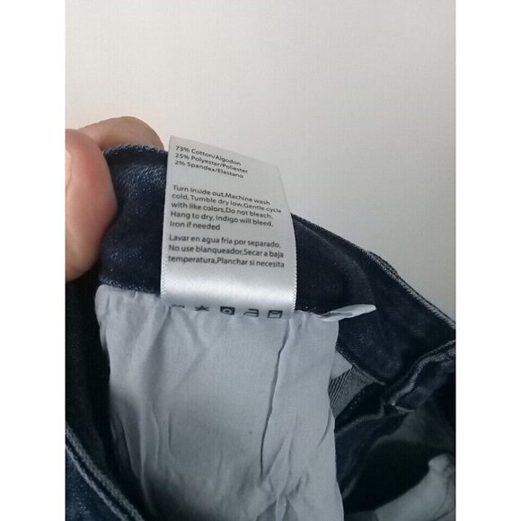 Risen Jeans Women's Size 7/28 Blue Embellished Fray Hem High Rise Rhinestone - Picture 10 of 15